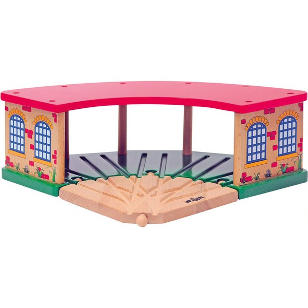 Holz Eisenbahn Schuppen Kinder Holzspielzeug Lokomotive Holzzug Garage # 90816-image