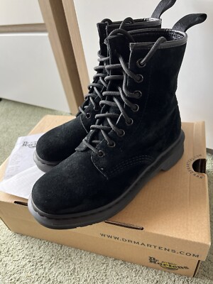 Doc martens AirWair 1460 mono black soft buck size UK
