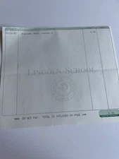 Lincoln School Providence RI February 1997 Ephemera - School Book Store receipt