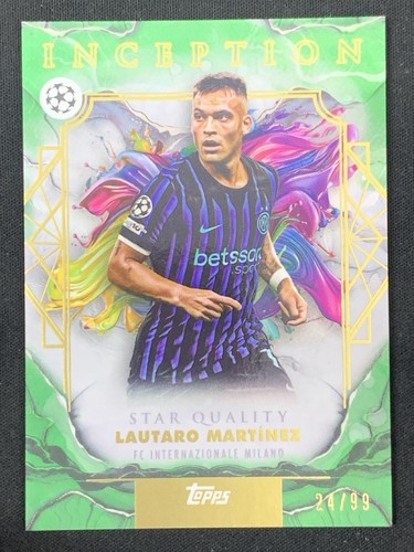 Lautaro Martinez 2025-26 Topps Inception UCC Star Quality Green Foil /99 #64