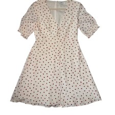 Madewell 100% Silk Clover Gutton-front Fress Womens 10 Fresh Strawberries Print