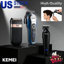 Kemei Professional Hair Clippers Cordless Trimmer Beard Cutting Machine Barber