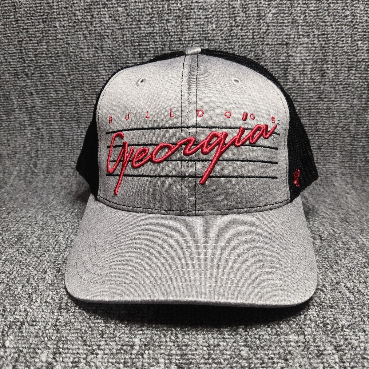 '47 Brand Georgia Bulldogs NCAA Trucker Hat Snapback Cap Grey Black New Z0710