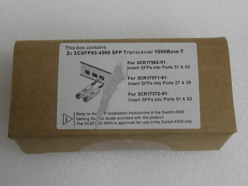 2x 3com 3CSFP93-4500 SFP Transceiver 1000Base-T - Bild 3 von 3