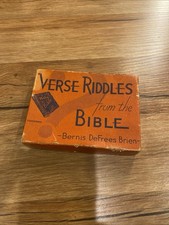 Verse Riddles From The Bible Antique Card Game Vintage Rare