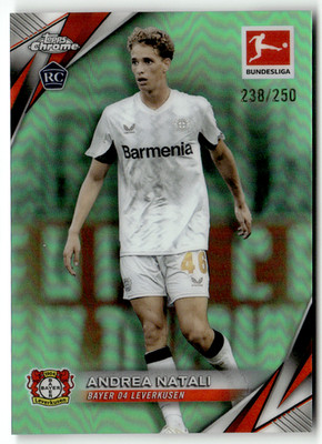 Topps Chrome Bundesliga 2025 No. 63 Andrea Natali Rookie Green Refractor 238/250