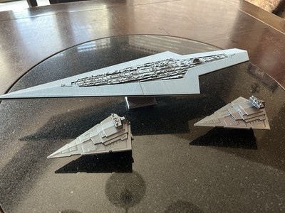 Star Wars Inspired 16  Executor & Two Star Destroyers,3D Printed Desk Top Models