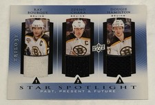 2013-14 UD Trilogy #PPF-BOST Bourque, Chara, Hamilton 3 Star/Past Present Future