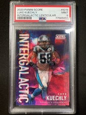 2020 Panini Score Luke Kuechly Intergalactic Lenticular SSP Case Hit  IG19 PSA 9