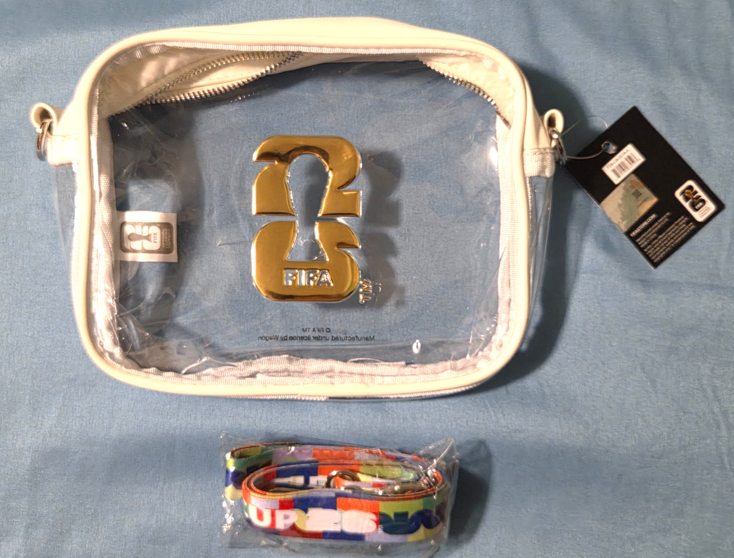 FIFA 2026 WORLD CUP LIMITED EDITION APPROVED CLEAR CROSS BODY/SHOULDER BAG - NEW