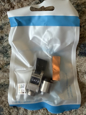 J45 Connectors Tool Free Cat8, Field Termination Plug Shielded Modular - 5 packs