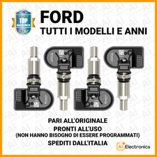 4x SENSORI TPMS FORD FIESTA FOCUS PUMA E ALTRE PRESSIONE PNEUMATICI 🟢PRONTI🟢