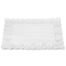 100 Pcs White Lace Paper Doilies 12 x 16 Inch Rectangle Tableware Disposable