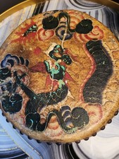 Vintage 1920  s Ludwig Tom Tom Hand Painted Cafe-Skin Drum 9x4"