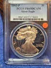 1993-P American Silver Eagle Dollar PR69DCAM PCGS Proof 69 Deep Cameo