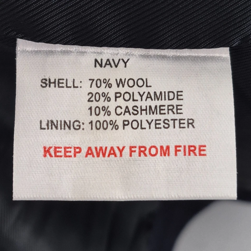 Abrigo THOMAS BROOKS pequeño azul marino para hombre bolsillos chaqueta de... - Imagen 4 de 4