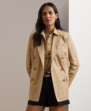 Lauren Ralph Lauren Double-Breasted Jacket Birch Tan / Beige 8