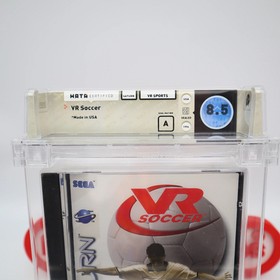 Sega Saturn Game VR SOCCER - WATA GRADED 8.5 A! NEW & Factory Sealed!