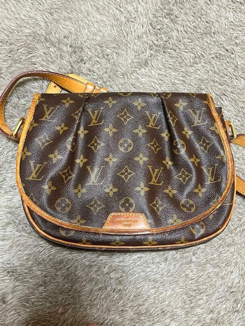 Louis Vuitton Menilmontant Monogram Canvas Brown Shoulder Bag Adjustable Strap U