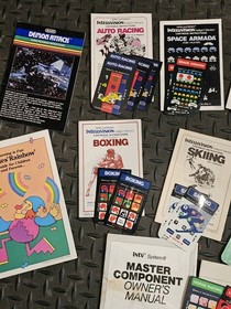 Intellivision Manuals & Overlays lot (used) - manuals, overlays for games