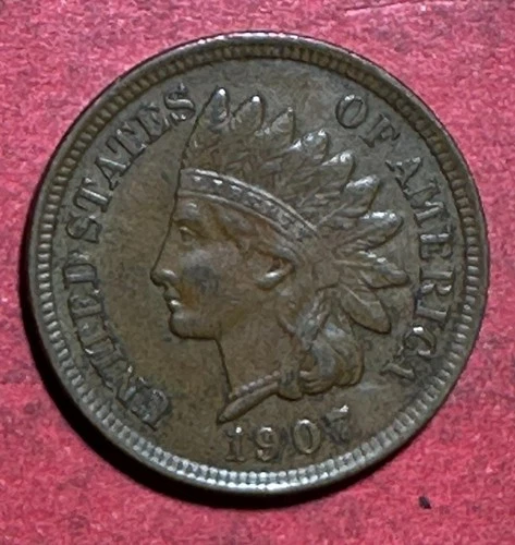 1907 US Indian Head Cent! XF! SHARP! Old US Coin!