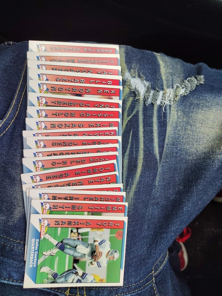 Dallas Cowboys 1991 Football Team Schedule Card - Image 2 of 2