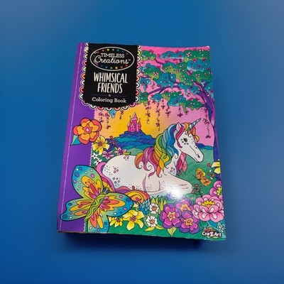 Whimsical Friends Unicorn ++Coloring Book! EUC Timeless Creations! Read
