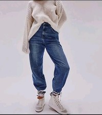 We The Free People FP Augusta High Rise Slim Barrel Jeans High Waisted Size 31