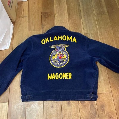 FFA Oklahoma Wagoner Corduroy Jacket Navy Size 42 L/XL #FD BCA | eBay