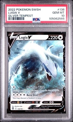 Pokémon Lugia V 138/195 Silver Tempest Ultra Rare Holo PSA 10