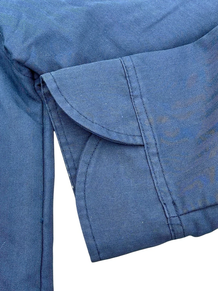 Blusa para mujer Caribbean Joe manga larga con botones azul marino talla mediana Foto 4 de 4