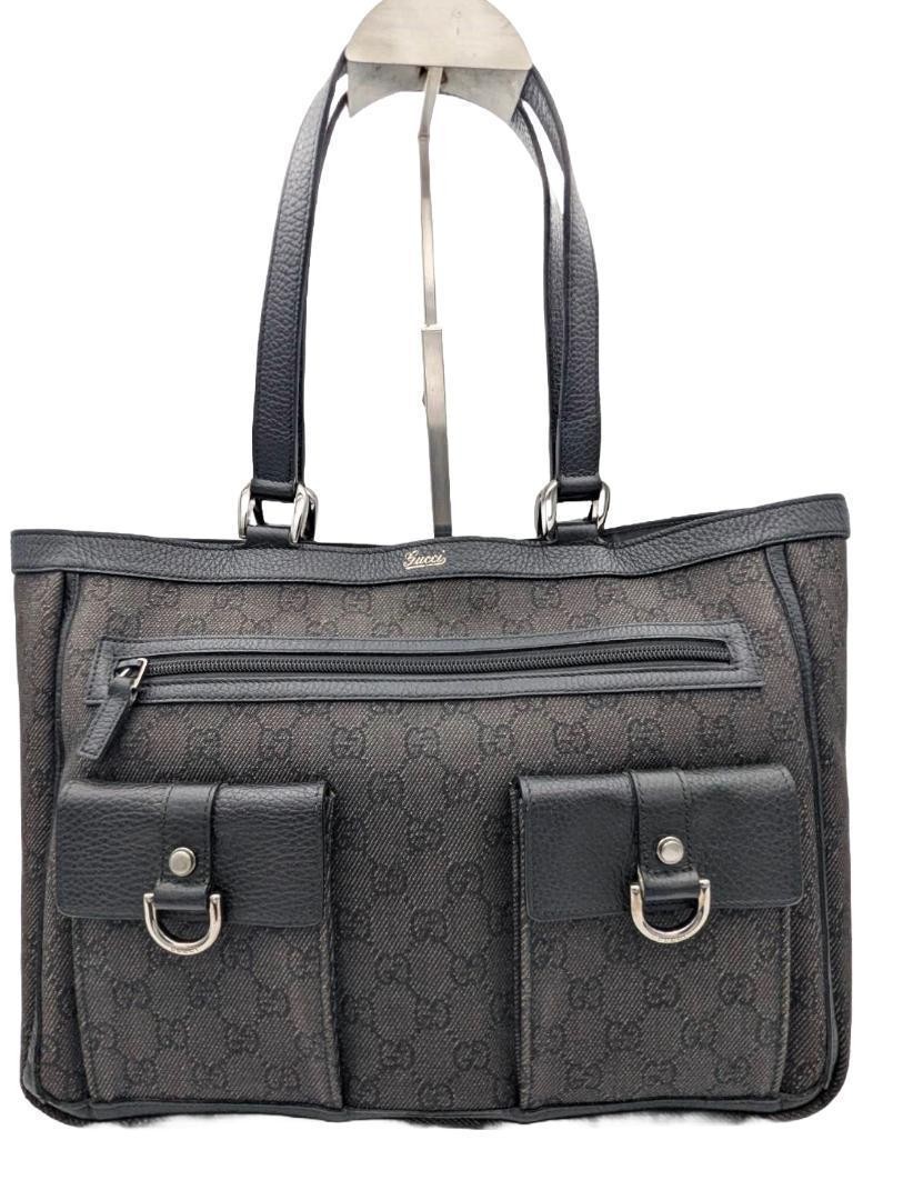 Gucci GG monogram leather tote shoulder bag Japanese import