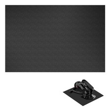 Non-Slip Elliptical Exercise Mat for Under Desk Elliptical Machines Black