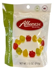 7.5oz Albanese APPLE HARVEST Gummies Candy McIntosh+Granny+ APPLE & LEAF SHAPES
