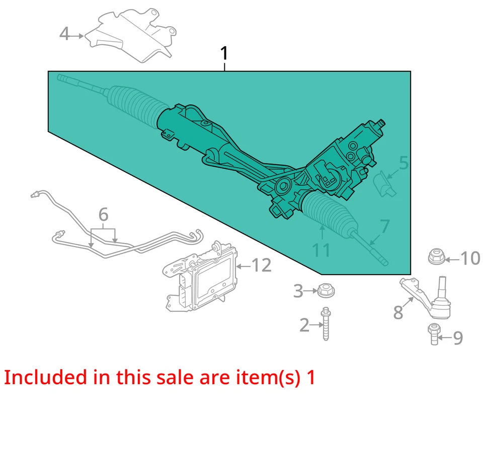 Steering Gear/Rack Power Rack And Pinion Fits 08-13 BMW 128i 2641069 Foto 3 de 4