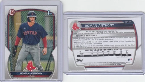 2023 Roman Anthony Bowman Prospect 1st ROOKIE CARD #71 - Red Sox RC QTY