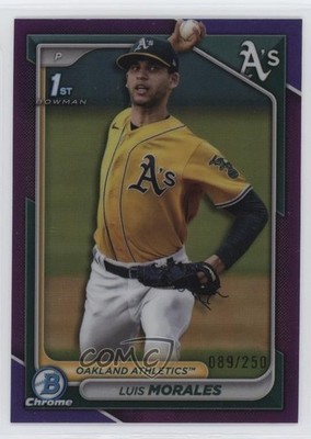 2024 Bowman Chrome Prospects Purple Refractor 89/250 Luis Morales #BCP-157 1ha9