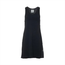 Chanel Sports Coco Mark 04P Cotton Sleeveless Dress 40 Ladies' Black  P22868W032