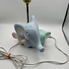 Vintage Tot Line Elephant Nursery Lamp no shade MFG by Cottontale designs