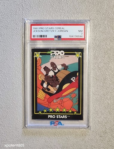 1991 Michael Jordan Bo Jackson Gretzky Pro Stars DIC Animation PSA 7 Low Pop 12 - Picture 1 of 5