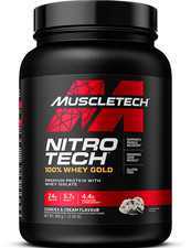 MuscleTech Nitro Tech 100% Whey Gold Premium Protein mit Whey Isolat 908 g