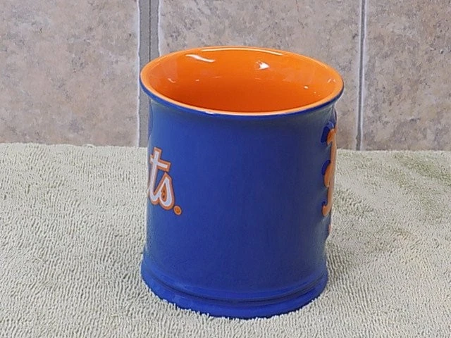 New York Mets MLB Ceramic Coffee Mug Blue Orange Official Logo - Image 4 of 4