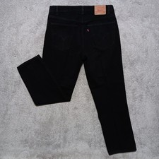 Vintage Levis Jeans Mens 38x30 Fits 37x31 Black 505 Straight 90s Made in USA