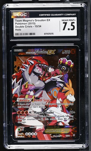 Team Magma's Groudon-EX graded CGC 7.5 for sale on eBay