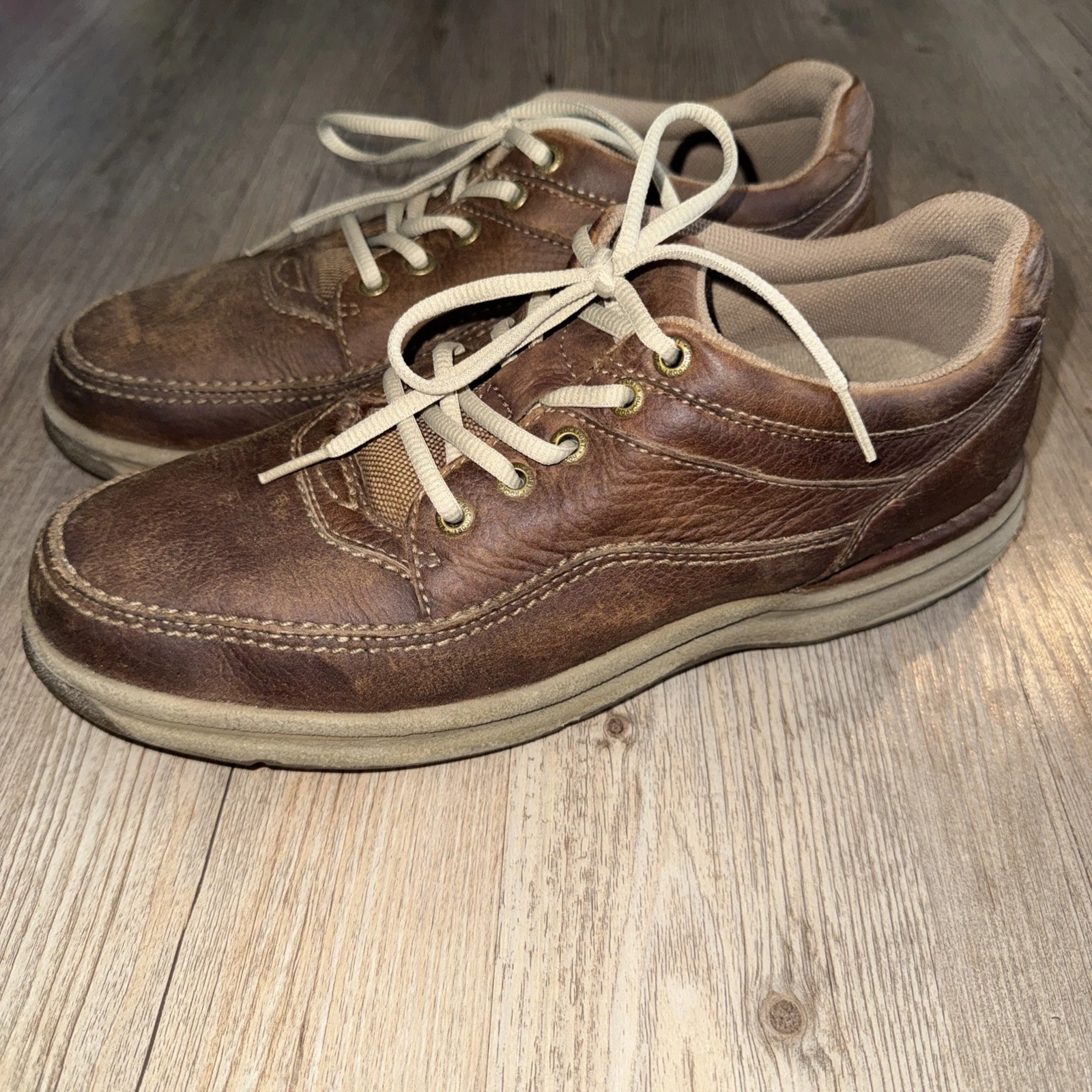 Rockport World Tour Walking Shoe Mens Size 11 Brown Leather Oxford Comfort