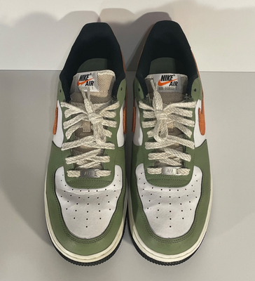 Nike Air Force 1 07 Premium Oil Green/Orange Mens Size 11.5  display picture 2