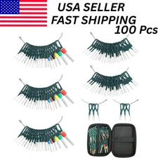 100Pc Pin Ejector Wire Extractor Terminal Auto Removal Puller Connector Kit Tool
