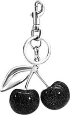 Cherry Gold Silver Tone Dice 8 Ball Bag Charm Keychain for Purse Ball Dice