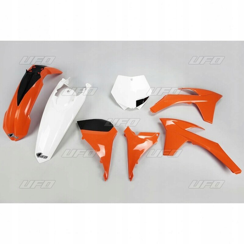 Jeu de plastiques KTM SXF 2011-2012 couleur OEM orange et blanc pour carrosserie moto