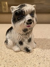 HEAVY YORKIE YORKSHIRE TERRIER FIGURINE STATUE MADE IN BRAZIL 4160 Vintage
